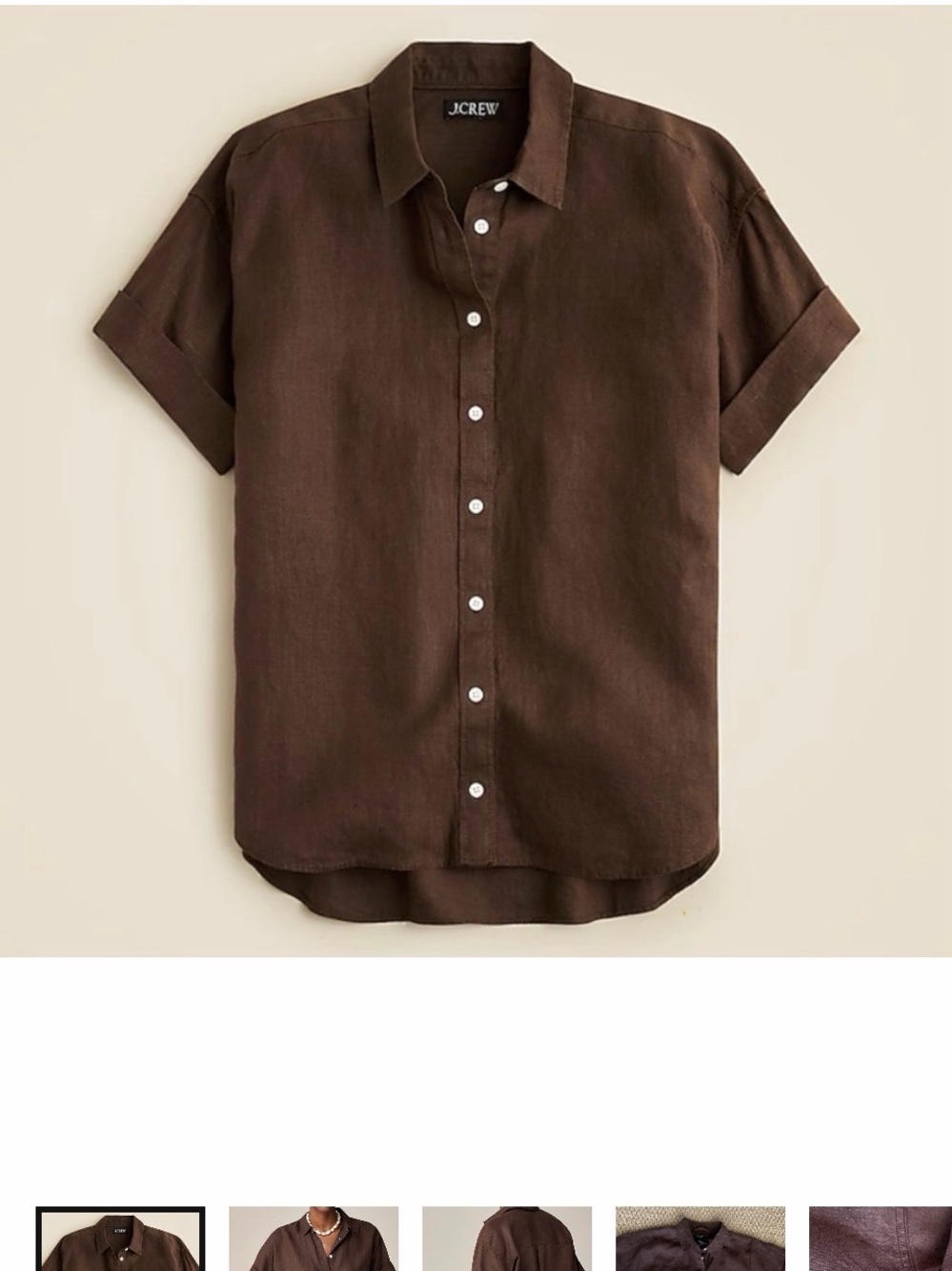 NWT J Crew Irish Linen Small